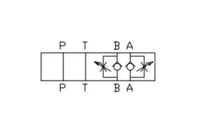 Válvula modular doble reguladora de caudal cetop 3 (TN 6)